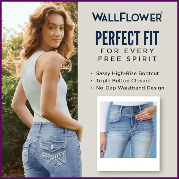 High Rise Bootcut Jeans, 60% Stretch Denim, 32" Inseam, Size 0-17 - Picture 6 of 8